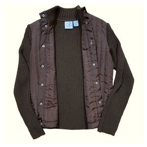 IActive Jacket cardigan quilted snaps closure Lightweight jacket Size MP